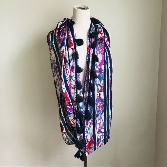 BCBGMaxAzria Floral Skinny Scarf . - Picture 2 of 8
